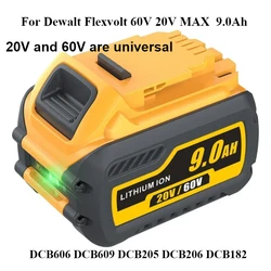 For Dewalt Flexvolt 60V 20V MAX  9.0Ah Replacement Li-ion Battery DCB606 DCB609 DCB205 DCB206 DCB182 Power Tool Battery