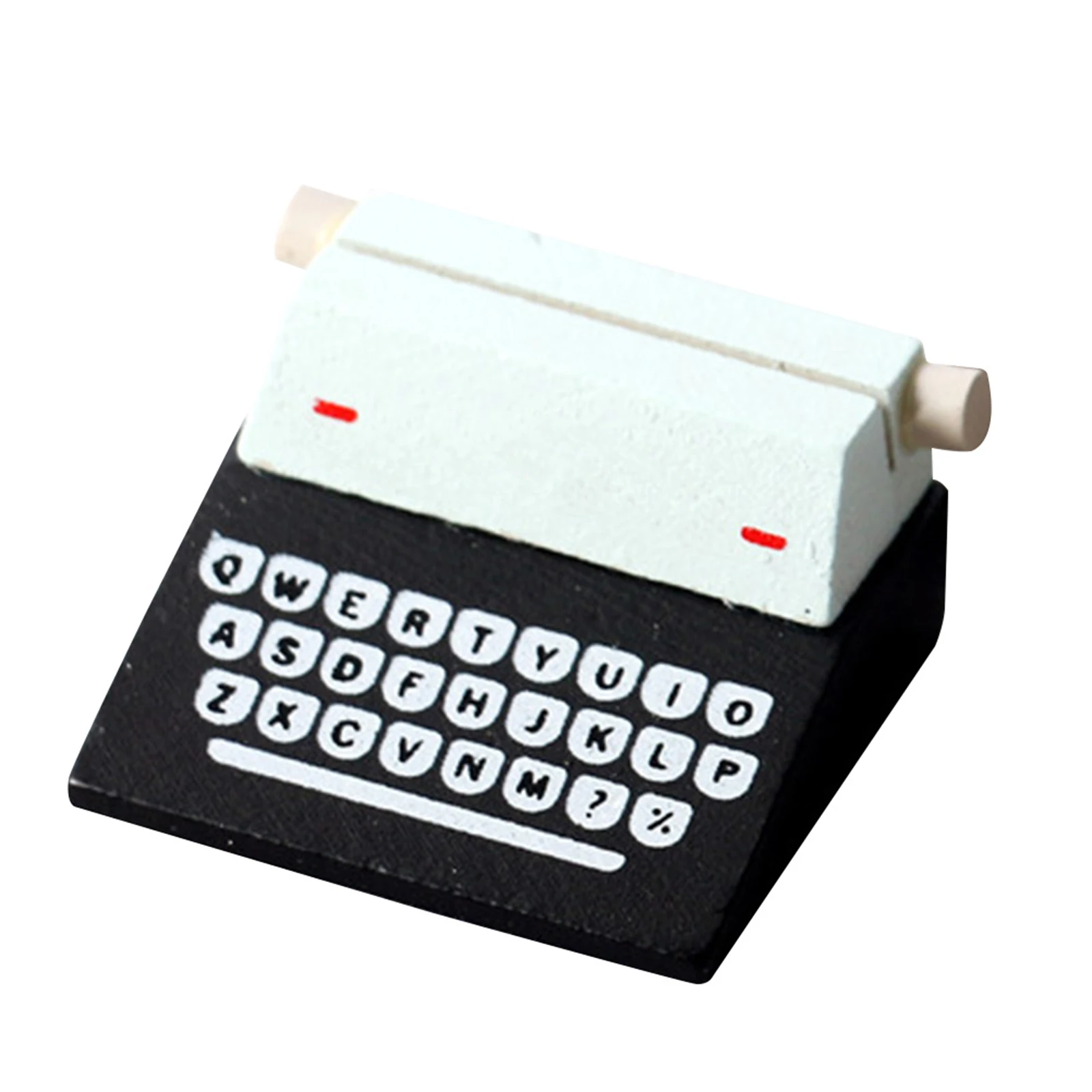 

Mini Typewriter Home Decor Photo Prop Vintage Wood Miniature House Typewriter Retro Style Desk Piece Office Electronics