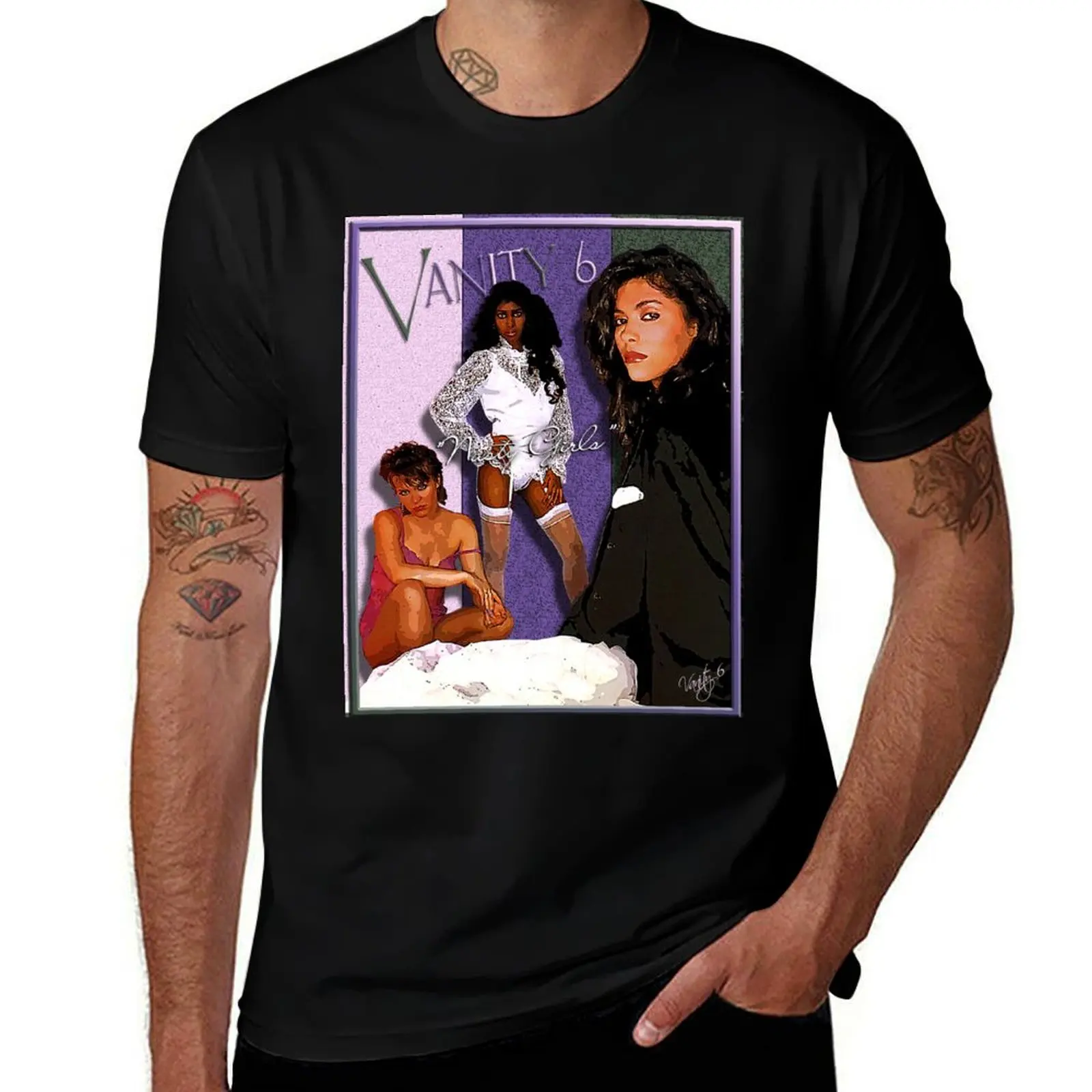 Vanity 6 Nasty Girls D-2 Shirt T-Shirt Plus Size Simple Casual Top T-Shirt