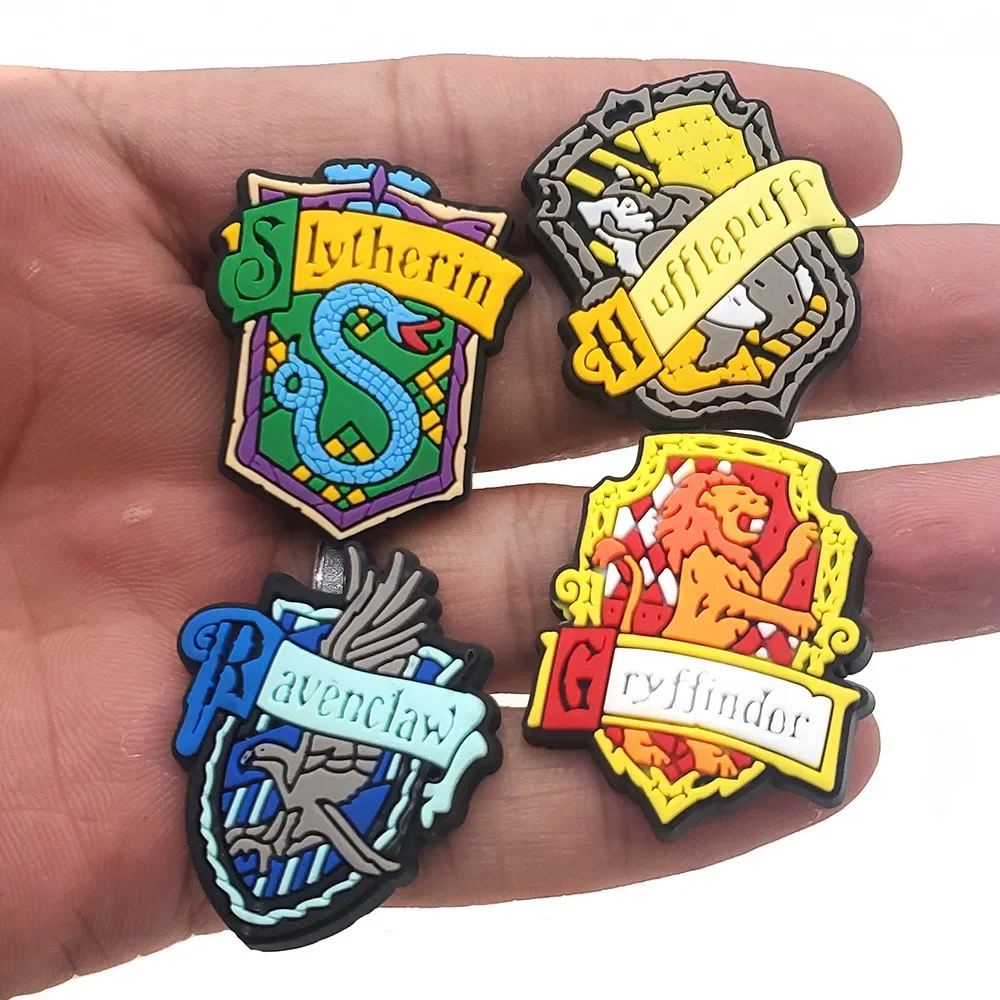 Hot Sale 1pcs Harries Potters Shoe Charms Buckle Kawaii Hermione Malfoy Voldemort DIY PVC Shoe Aceessories Decoration Gifts