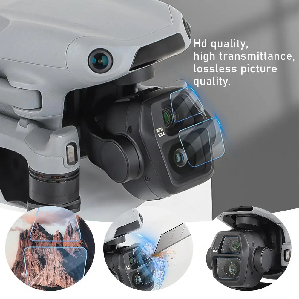 Lens Tempered Film FOR DJI AIR 3S Screen Protector Dust-proof Anti-scratch Wear-resistant Protective Film Drone Accessories T4Q4