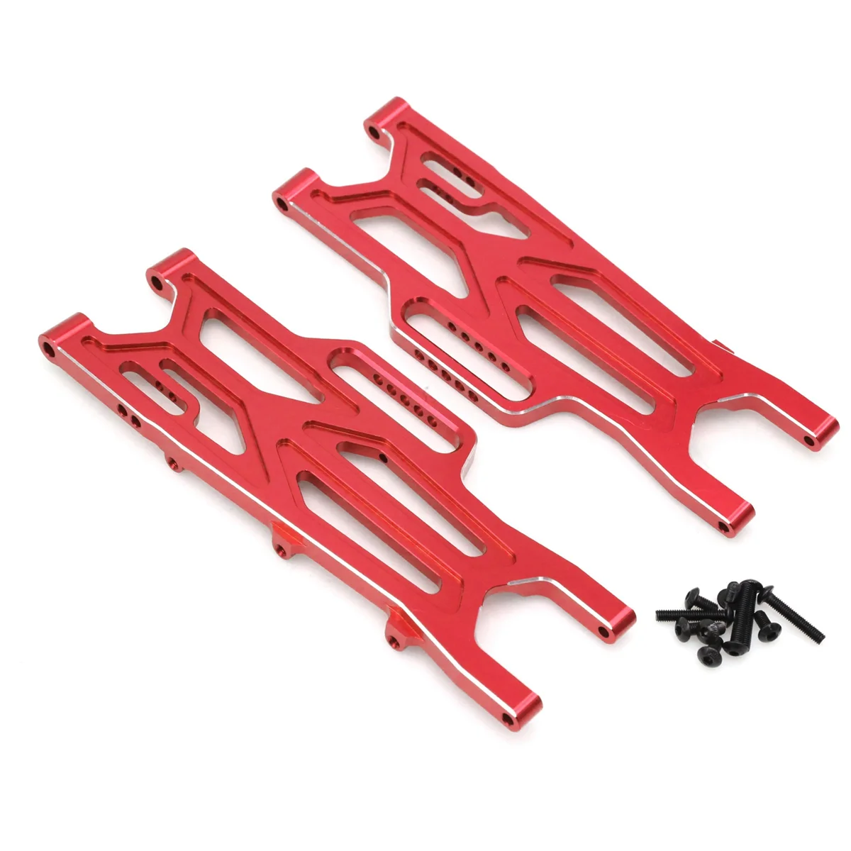 Braço oscilante de braços de suspensão traseira de metal ARA 330710   Para Arrma 1/10 KRATON 4X4 4S V2 BLX RC Peças de atualização de carro vermelho