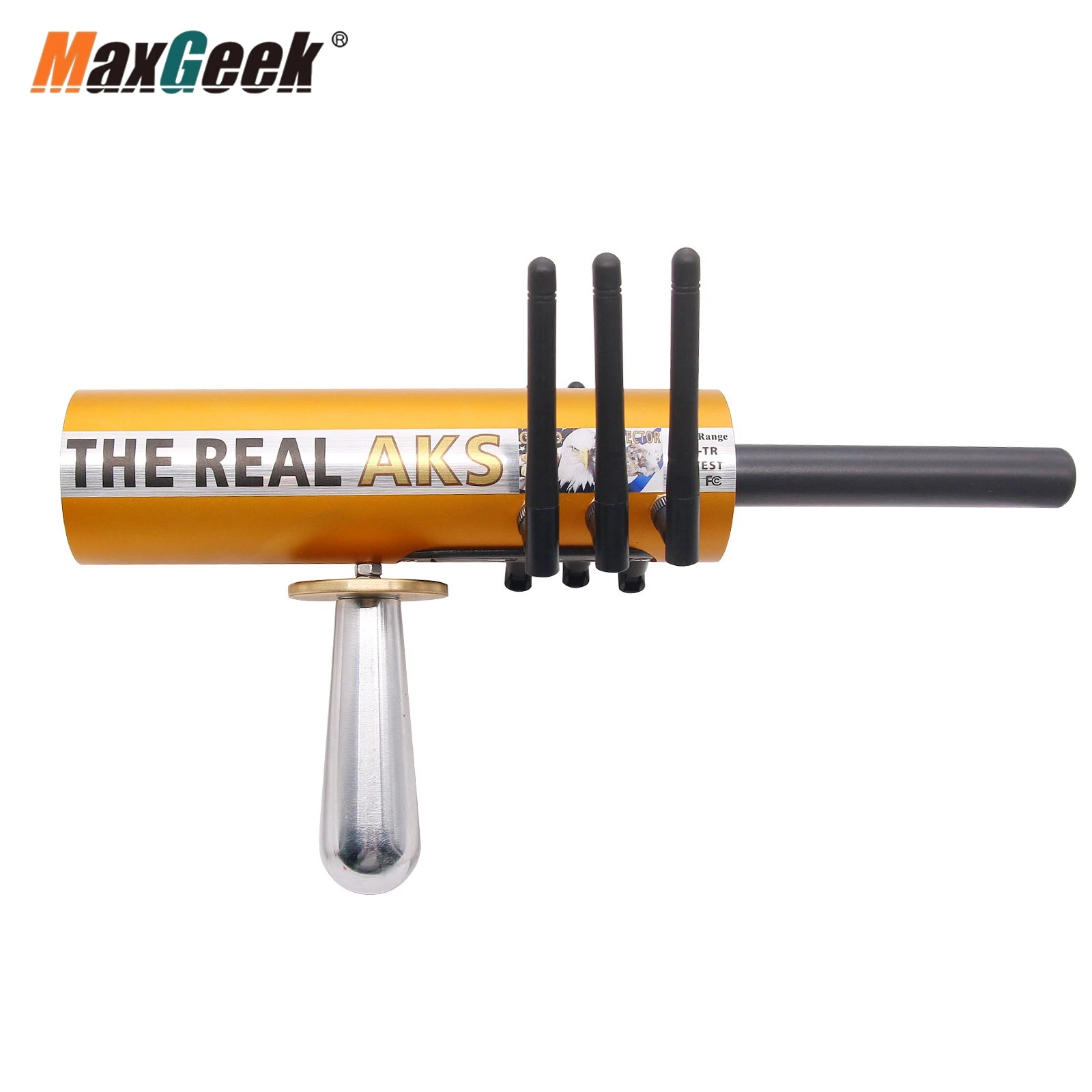 Maxgeek The Real AKS Metal Detector 14mLong Range Gold Detector 6 Antennas For Underground Detect Gold Silver Gem Diamond