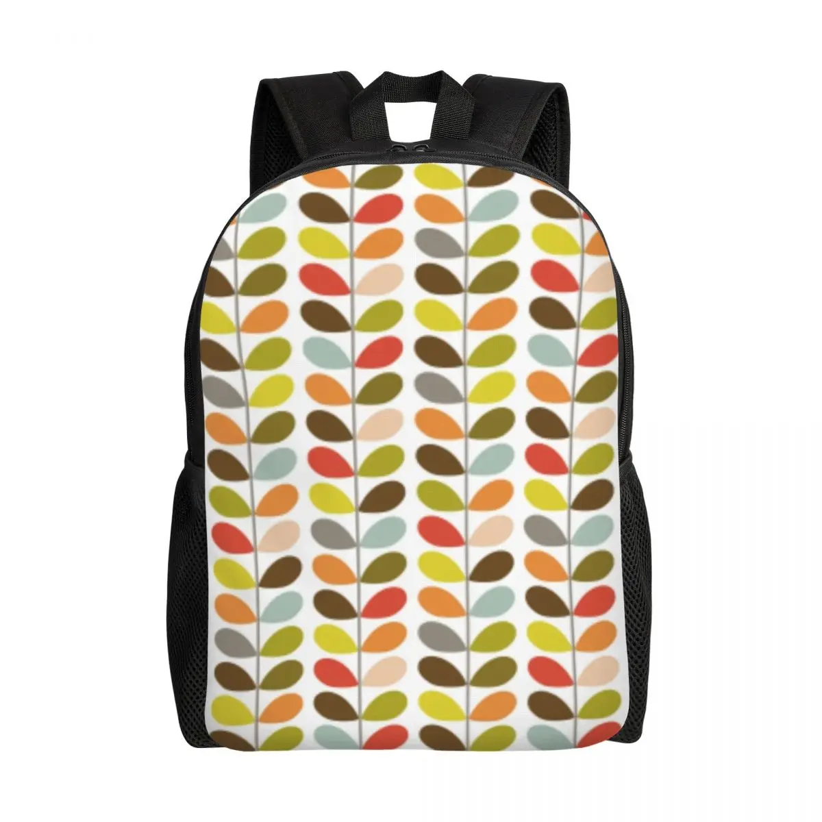 

Customized Orla Kiely Flowers Backpacks Men Women Fashion Bookbag for School College Mid Century Modern Multi Stem Bags