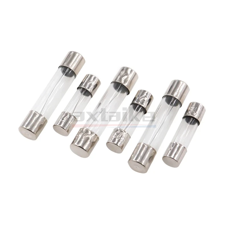 100PCS 5*20 6*30MM Glass Fuse Fast Fuse 250V F0.1A 0.2A 0.5A 1A 2A 3A 3.15A 4A 5A 6A 7A 8A 10A 12A 15A 20A 30A Quick Blow 5x20mm