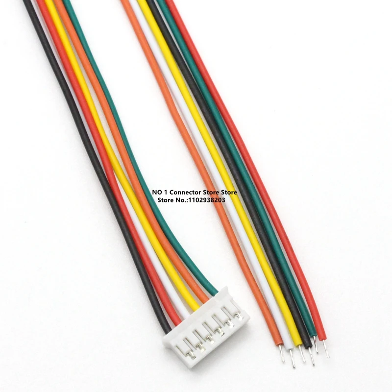 10PCS PH 2.0mm Pitch Electronic Cable 2P3P4P5P6P8P9P10P-12PIN Single Ended Wire 26AWG 10/15/20/30CM Color Pure Copper Cable