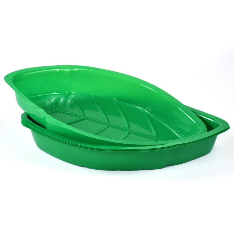 2/4/6 stücke grüne Palm blatt platte Popcorn Süßigkeiten Kekse Essen Tablett Platte für Hawaii Sommer Luau Geburtstag Hochzeits feier Dekorationen – Detail 5