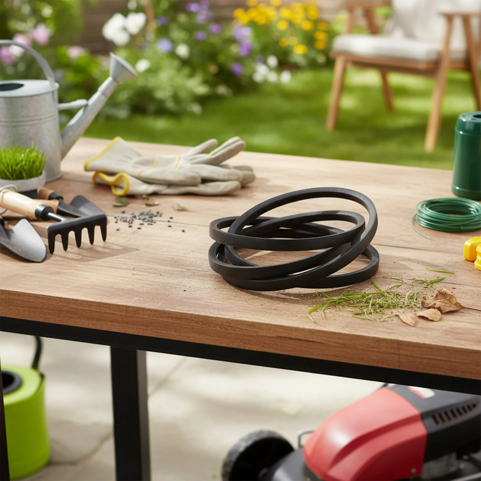 21546332 Lawn Mower Belt Garden Maintenance Black Easy To Install Efficient Performance High Effective Replacement