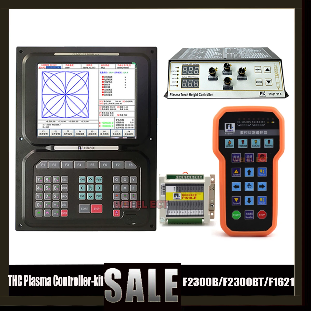 Hot! Cnc Thc Plasma Controller F2300b/f2300bt 2-axis Linkage Cnc System F1521/f1510/f1621 Plasma Cutting Torch Height Controller