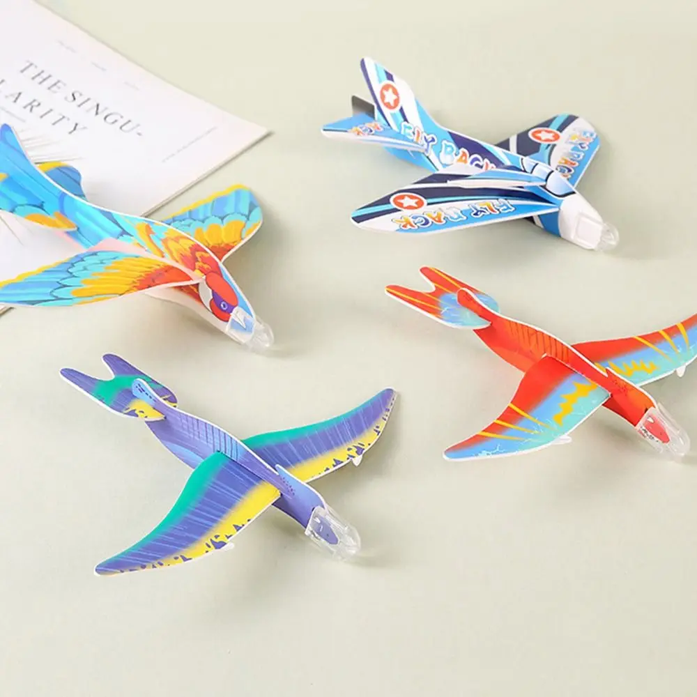 

10pcs Ligthweight Foam Magic Rotary Aircraft Model Popular Boy Girl Birthday Gift DIY Assemble Paper Airplane Multistyles