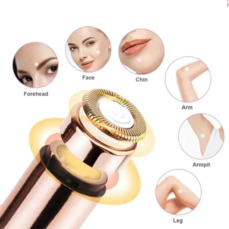 Mini recortador de cejas eléctrico para rostro para mujer, recortador de Bikini, afeitadora indolora, máquina automática para afeitar y la belleza del vello de la nariz