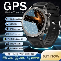 For Huawei Watch GPS Global Version Men Smart Watch HD AMOLED Screen Heart Rate Bluetooth Call Waterproof Sport Track Smartwatch