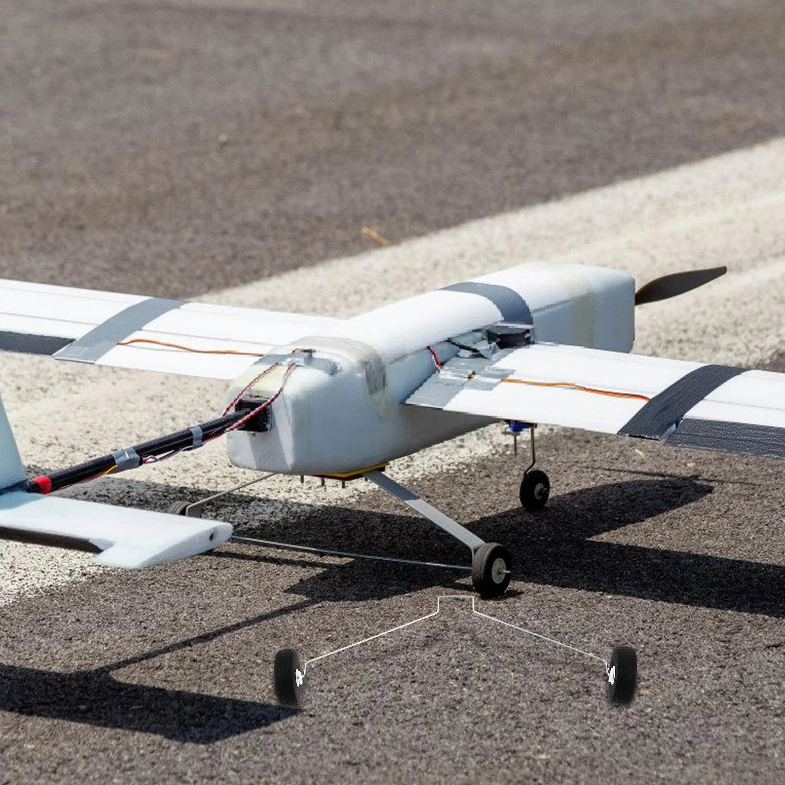 Bouchon de train d'atterrissage pour avion Rc, en alliage léger et Durable, train d'atterrissage avant en plastique pour avion, Installation facile, 1 ensemble