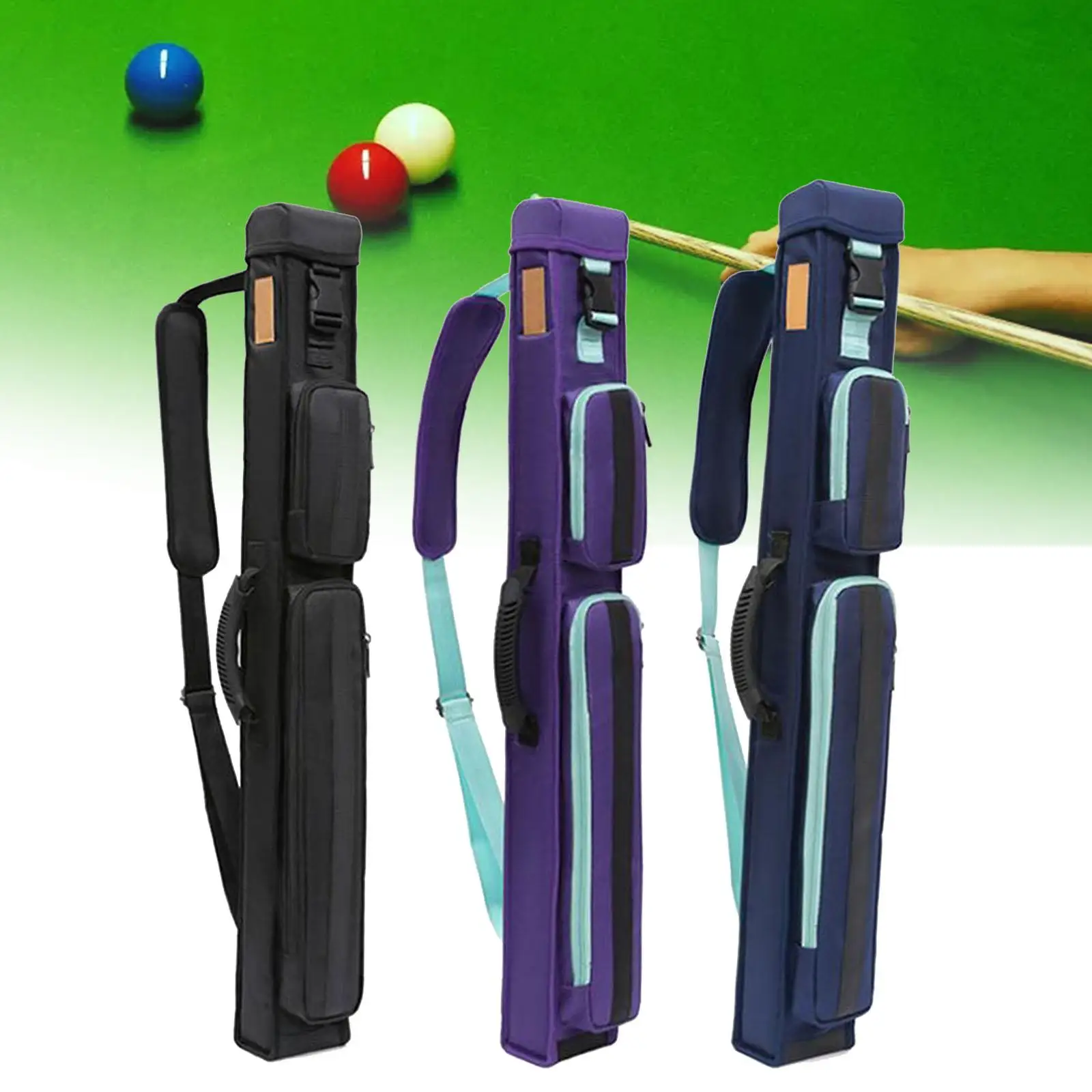 Billiard Cue Carrying Case for Pool Sticks with Compartments And Pockets