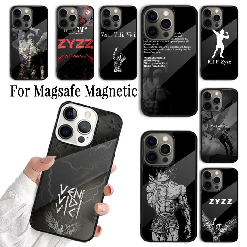 Чехол для телефона iPhone 15 14 13 12 Mini 11 Pro Max Plus Magsafe, магнитный чехол с беспроводной зарядкой для Zyzz, Aziz, Shavershian