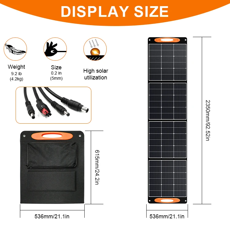 US warehouse 2023 new arrival Solar Bag 60W 100W 200W 300W 400W Solarmodul folding solar panel foldable solar panel