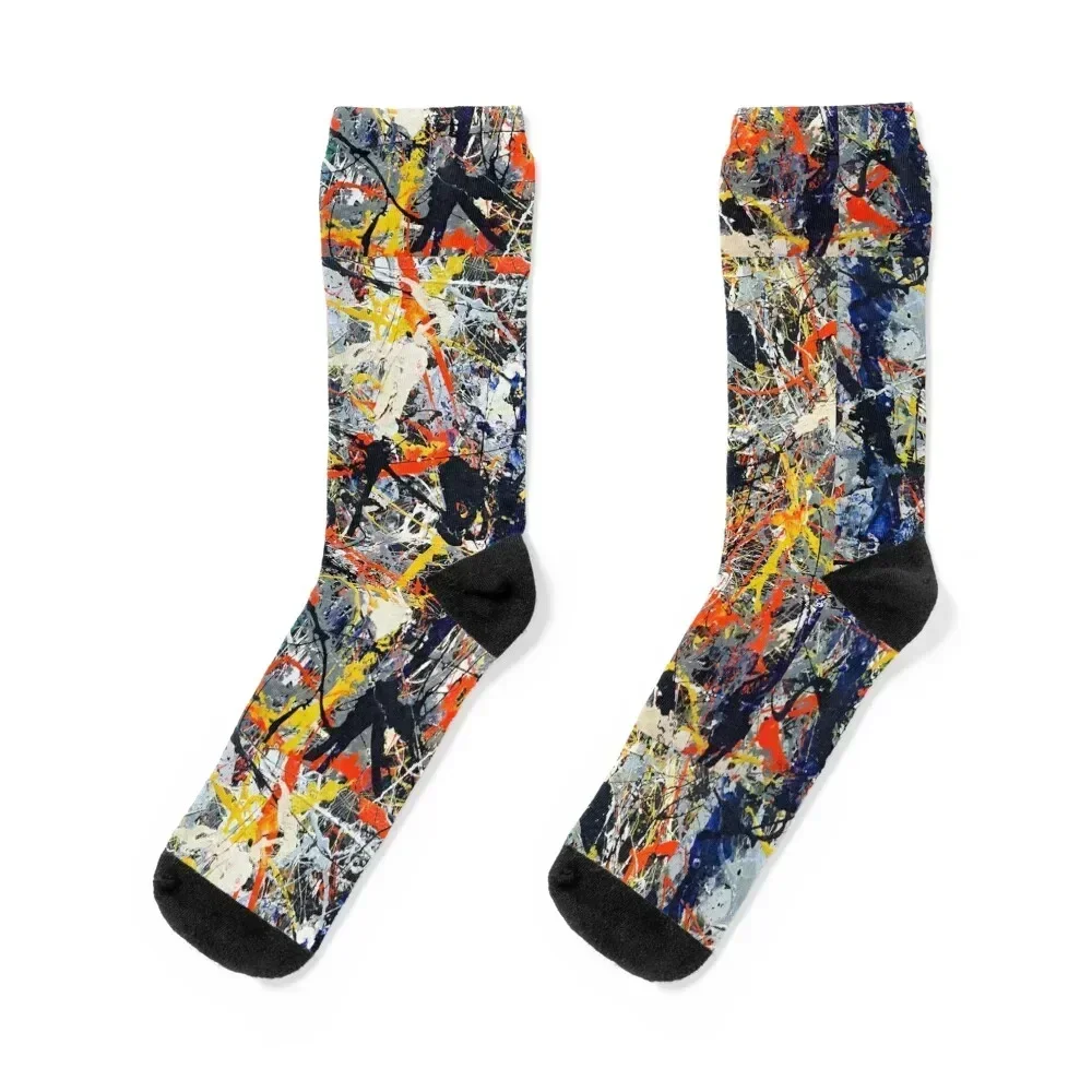 

Jackson Pollock Number 5 Socks Stockings man funny sock set Boy Child Socks Women's