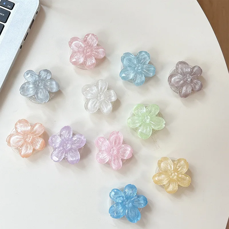 

Матовый кристалл цветок держатель для мобильного телефона на палец кронштейн для телефона подставка розетка подставка для телефона для iPhone 15, держатель для мобильного телефона