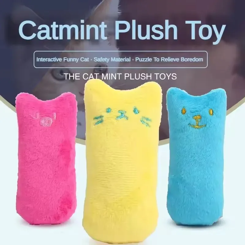 

Catnip Toys Cute Thumb Plush Pillow Teeth Grinding Bite-resistant Teasing Relaxation Cat Chew Toy Pet Accessories