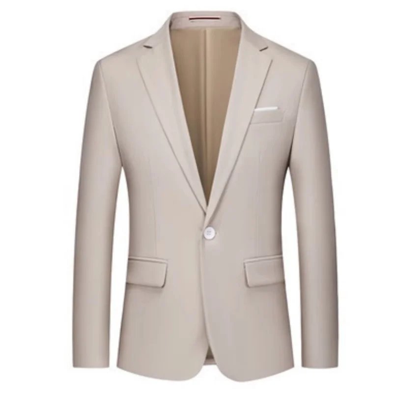 X096 New Men's Business Casual Suit Jacket Men's Solid Color One Button Suit