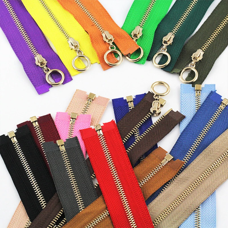 3# Colorful High Quality Close-End 15/20/30/40cm Slider Metal Copper Zippers for Bags Shoes Garment DIY Handcraft Sewing Pocket