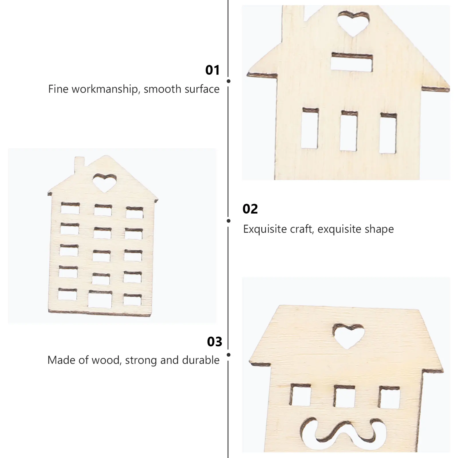 

100pcs Premium Wooden Slices Diy Wood Chips For Kids Unfinished Wood Pieces Smooth Surface Handmade Crafts Creative Decoration