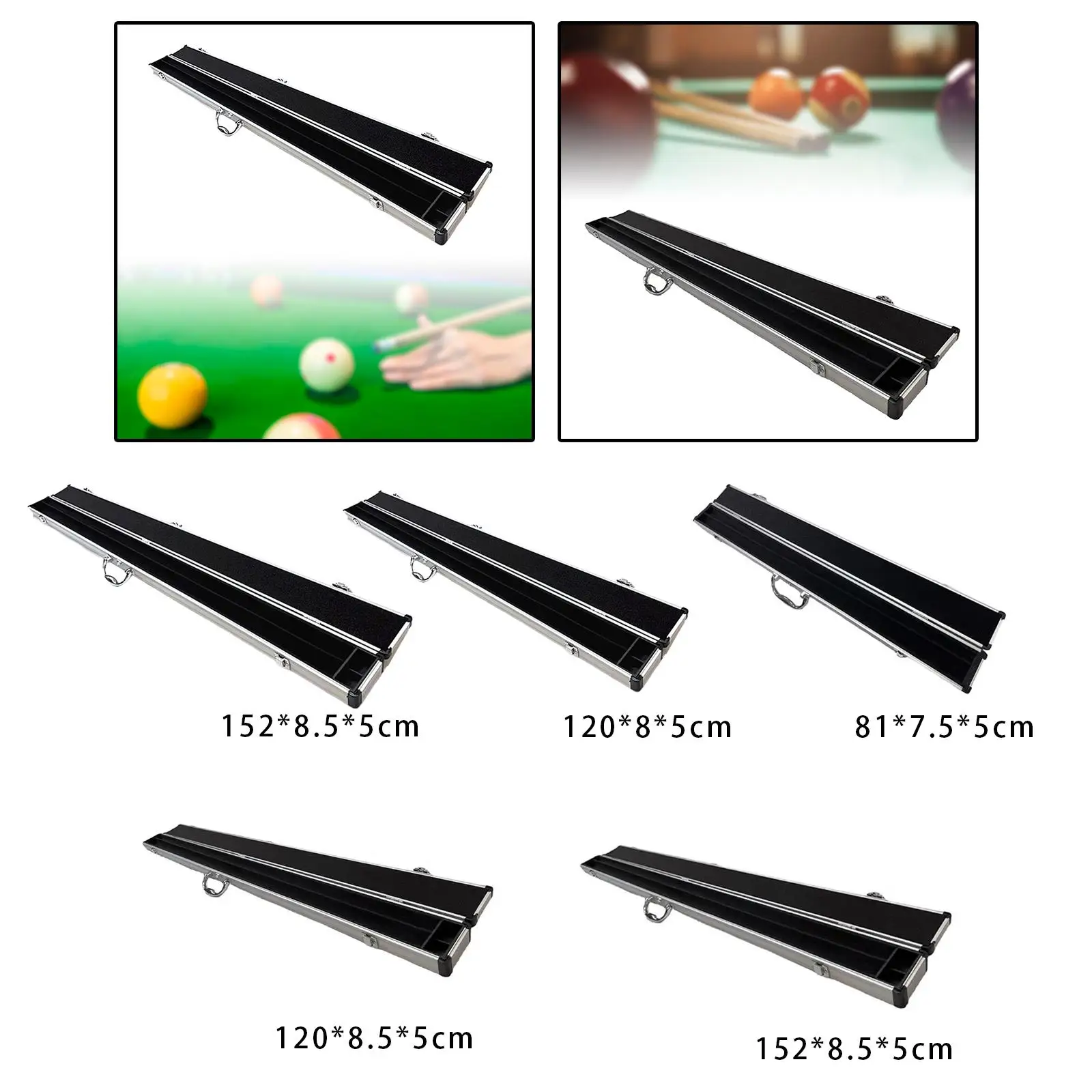 Sarung tongkat Billiard portabel, pelindung HP aluminium tahan gores wadah lapisan lembut, Organizer keras