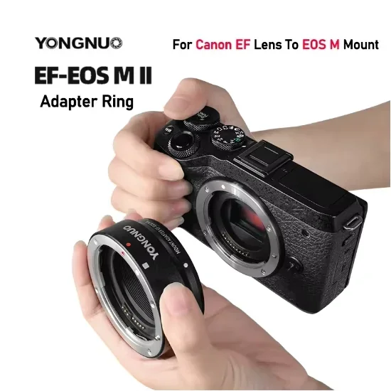 New YONGNUO EFE.OSM II Auto Focus Lens Adapter Ring for Canon forEOS EF/EF-S Mount Lens to M EF-M M2 M3 M5 M6 M10 M50 M100