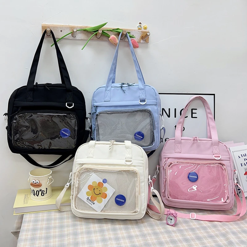 النمط الياباني Kawaii Itabag للدمى حقائب يد كبيرة حقائب مدرسية جديدة من النايلون للمراهقات حقيبة كتف JK حقيبة كروسبودي