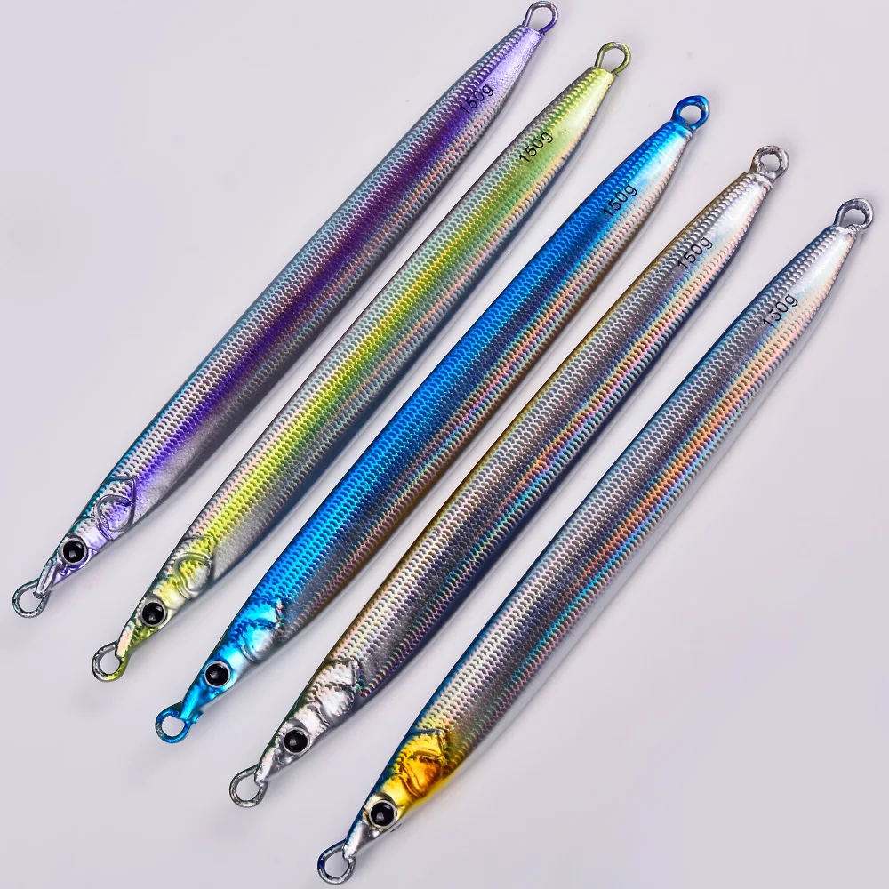 Proberos 1 Stück Metall-Jig 30g -150g Angeljig Schnell Sinkender Ufer-Jigging Weitwurf-Jigs Künstliche Meeres-Angelköder – Detail 8