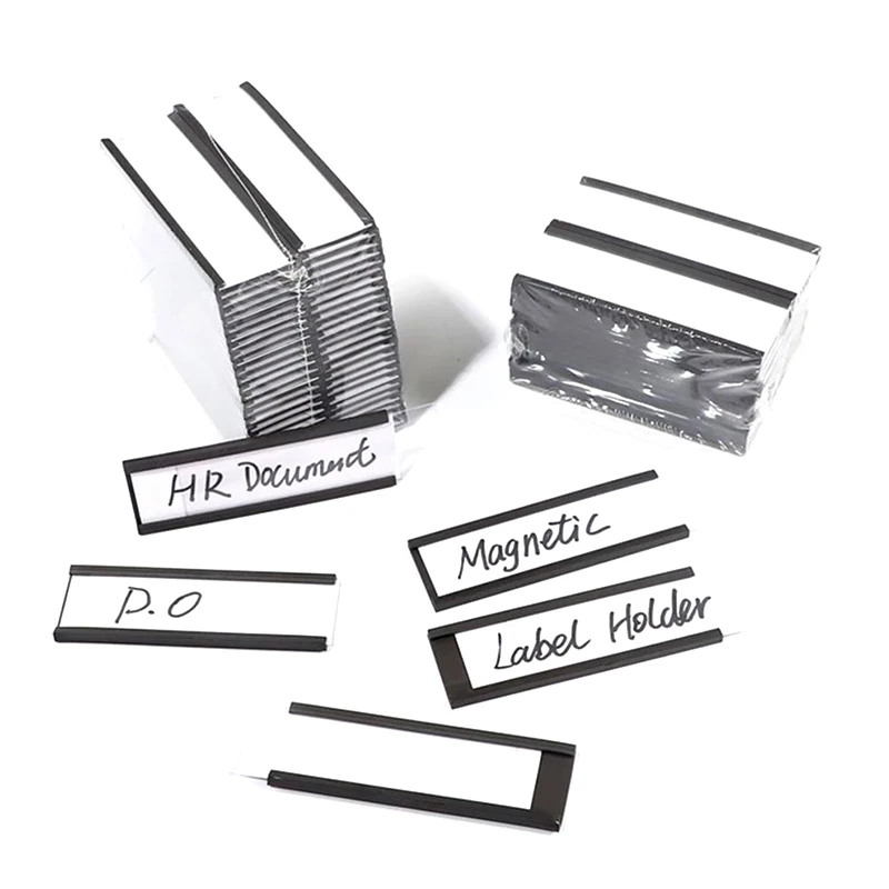 Big Deal 30Pcs Magnetic Label Holders,Sign And Ticket Holder,Holders For Metal Shelf Label Organization, Whiteboard