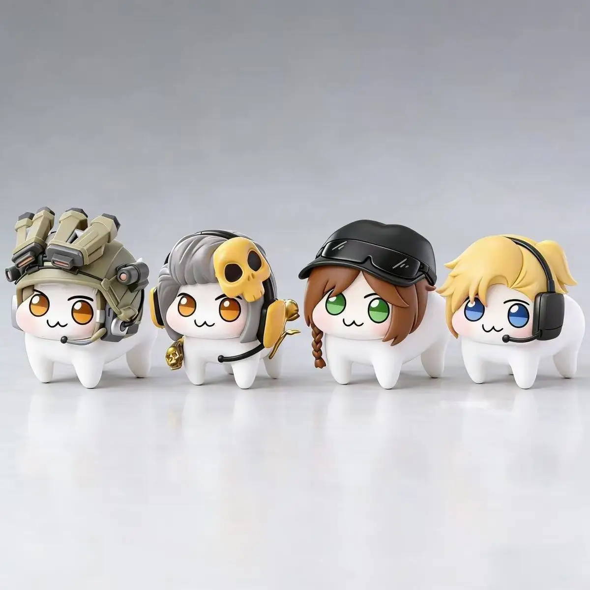 Figuras fofas relacionadas ao jogo Delta Operation, conjuntos de figuras de jogos estilo Q.