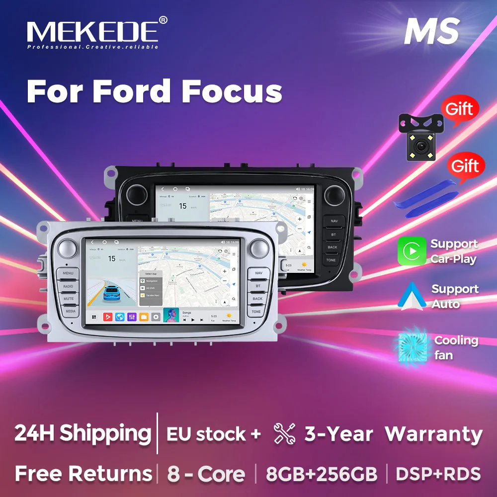 MEKEDE 7862S Drahtlose Carplay Android Auto Auto Radio Für Ford Focus S-Max Mondeo 9 Galaxy C-Max GPS Multimedia 4G Wifi Stereo BT