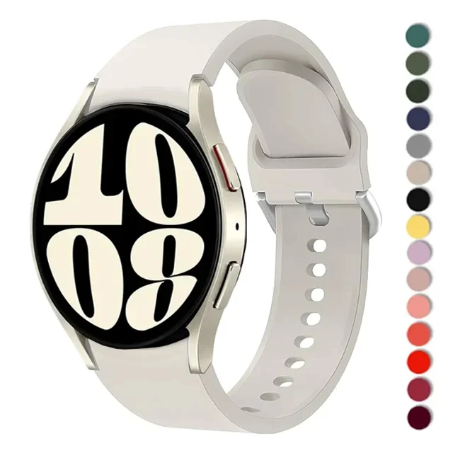 

20mm Band For Samsung Galaxy Watch 4/5/6 44mm 40mm 5 Pro 45mm Silicone Bracelet correa Galaxy Watch 6 classic 47mm 43mm strap