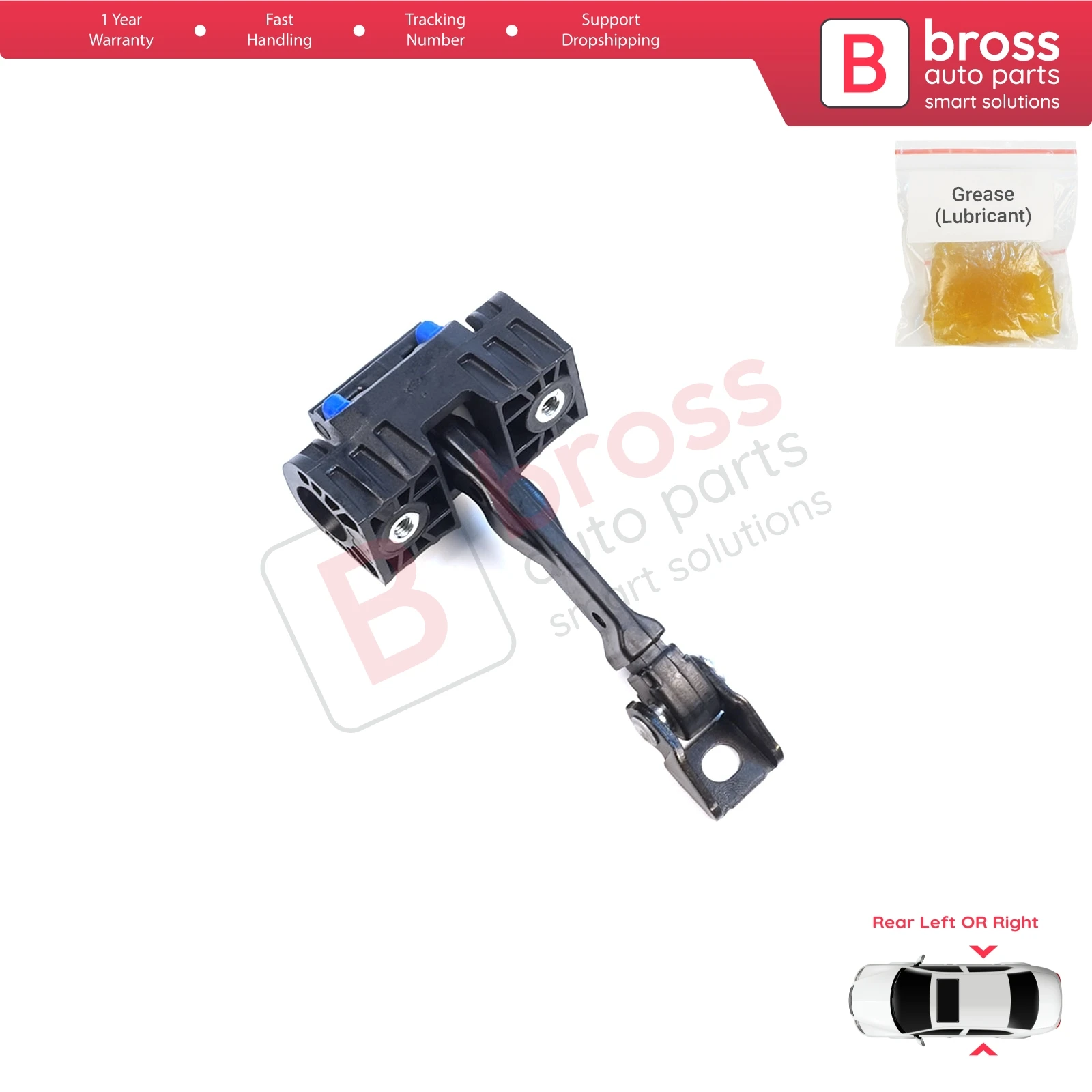 BDP1674 Dubbele cabine achterdeur scharnier remstop controle unit limiter voor Crafter MK2 e-Crafter TGE 2017-heden 7CA839249A