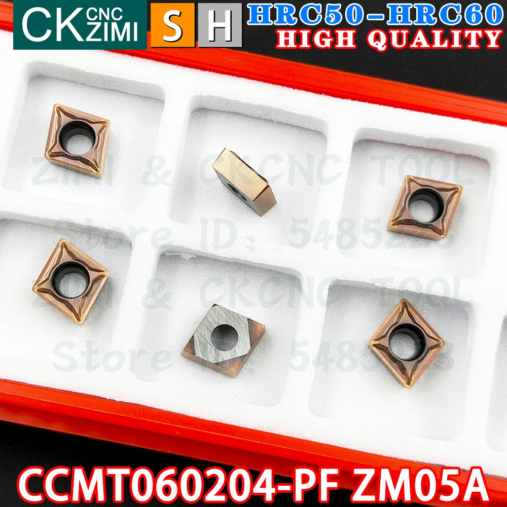 CCMT060204-PF ZM05A CCMT 060204 PF ZM05A كربيد أدوات إدراج التدوير الخارجية الداخلية CCMT CNC مخرطة معدنية ميكانيكية أدوات قطع القطع للفولاذ المقاوم للصدأ