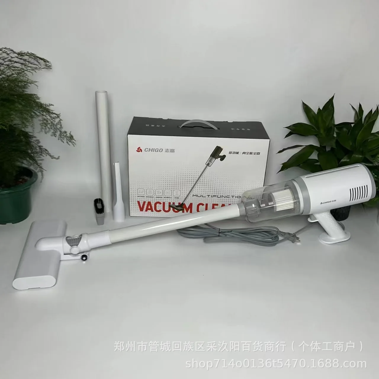 مكنسة كهربائية Zhigao متعددة الوظائف CR628 منزلية صغيرة وكبيرة الحجم عالية الشفط ومتعددة الوظائف من نوع الدفع اليدوي