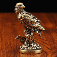New Brass Eagle Statue Vintage Simulated Animal Statue Home Office Desk Decor Ornament Metal Figure Props Toy Gift