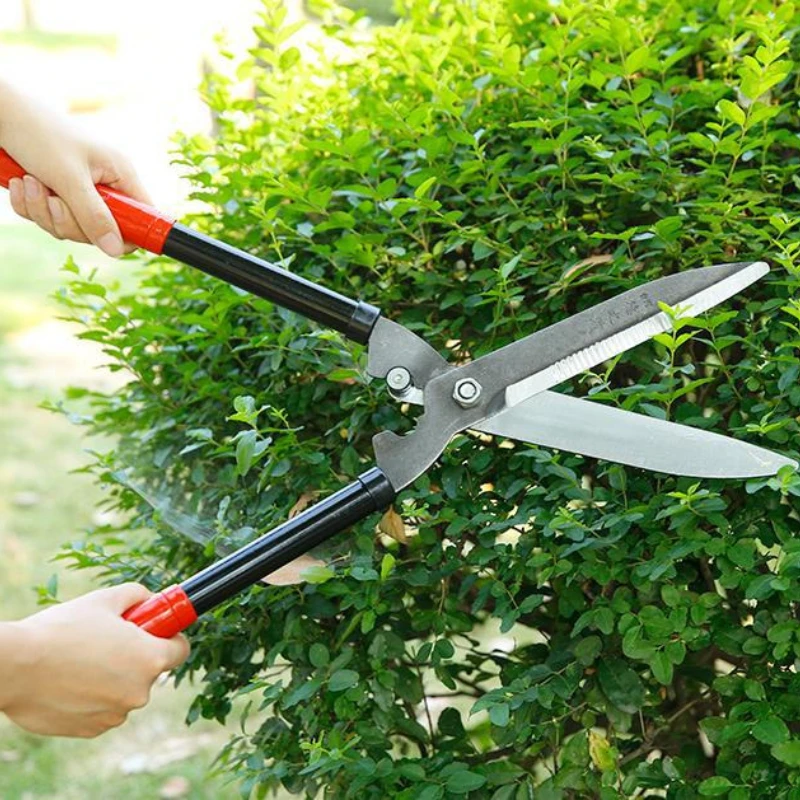 Garden Hedge Shears, Large Manual Trimming Shears, Heavy Duty Landscaping Tool for Lawn, Hedge, Flower & Branch Pruning