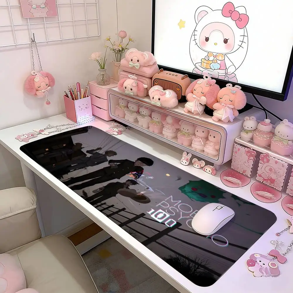 M-Mob P-Psycho 100 II Mouse Pad Gaming Deskmat Sakura Mousepad Anime Office Carpet Gamer Keyboard Computer Desks 2