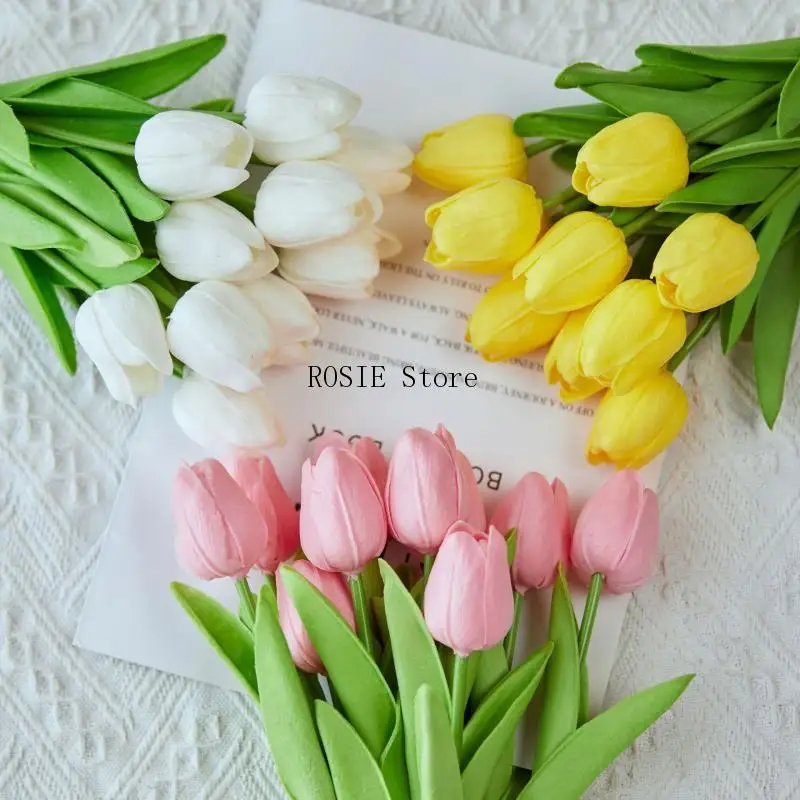 35 cm Tulip Flower Artificial Tulip Bouquet 1Pcs PE foam Fake Flower for wedding Ceremony Decor Home Garden Bouquet Decor