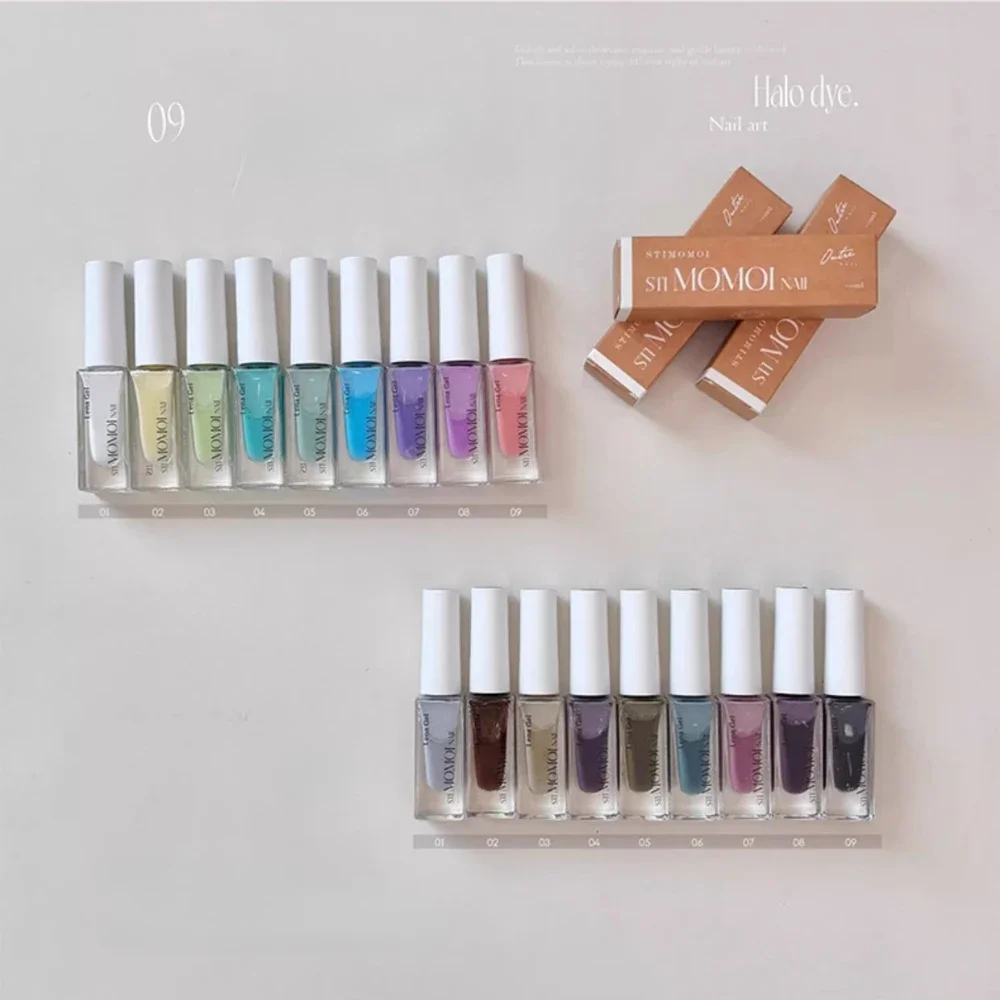 

7ml Nail Watercolor Ink Air Dry Blooming Spreading Effect Color Gel Varnishes Easy to Apply for Nail Art Design Manicure 9Colors