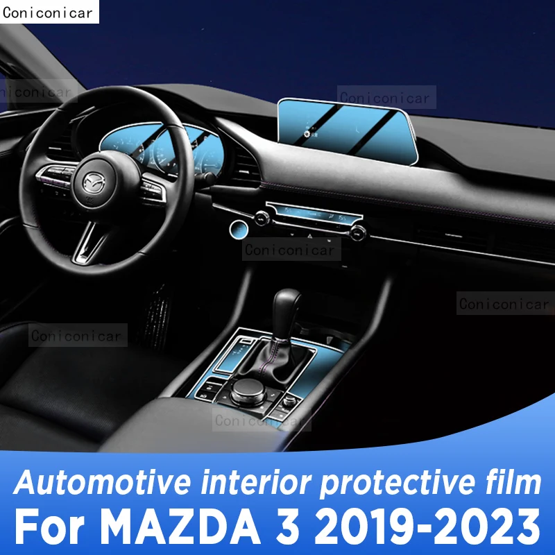 

For MAZDA 3 2019-2022 Gearbox Penal Navigation Automotive Interior Screen Protective Film TPU Anti-Scratch Sticker Protect