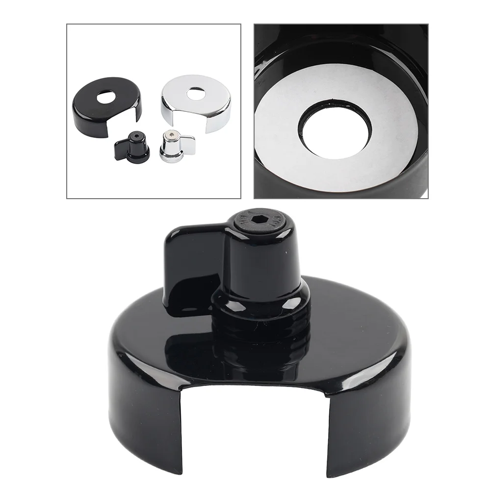 1Set Motorbike Fuel Shut Off Valve Plate Cover W/ Knob For Honda Shadow ACE 750 VT750 VTX1300 VT1100C Chrome/Black