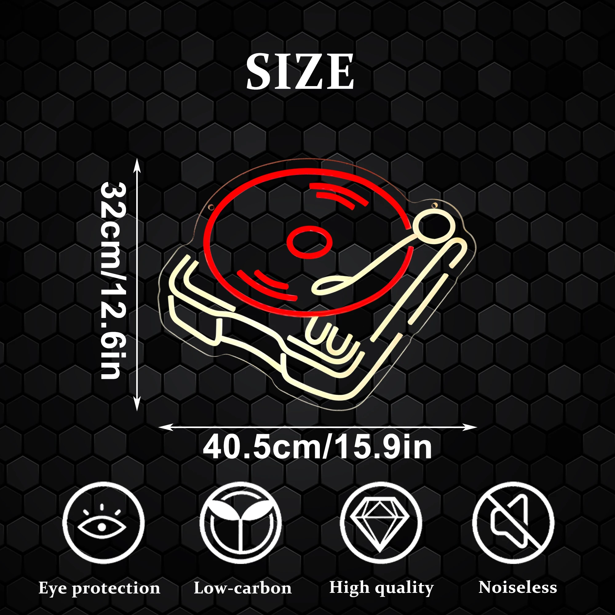 Static Studio Neon Sign DJ Vinyl Record, LED Wall Decor, Bar, Party Club, Bedroom Wall Face Light, Vinyl Records, Gift