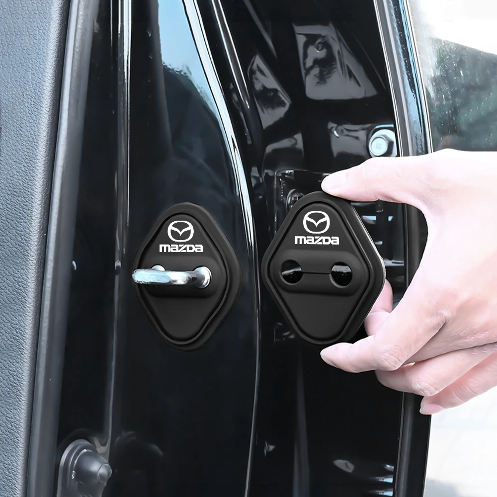 2/4PCS Car Styling Car Door Lock Covers Protection Accessories For Mazda 3 6 5 Atenza CX3 CX-5 MX5 CX7 Axela CX30 CX90 CX60 CX50