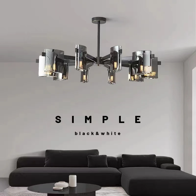 

Modern Italian minimalist living room chandeliers, Nordic creative glass restaurant lighting, grand home modern bedroom lighting