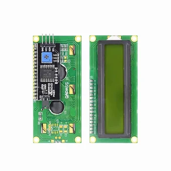 Interfaz de serie LCD1602 IIC/I2C/TWI/SP I, módulo de pantalla LCD de caracteres, amarillo y azul, 5V, 16x2, adaptador de Llate PCF8574 para Arduino