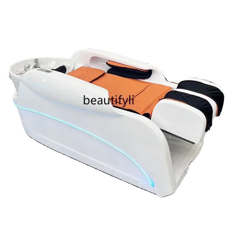 2003Automatic Intelligent Electric Massage Shampoo Bed for Hair Salon Water Circulation Fumigation Head Therapy Multifunctional