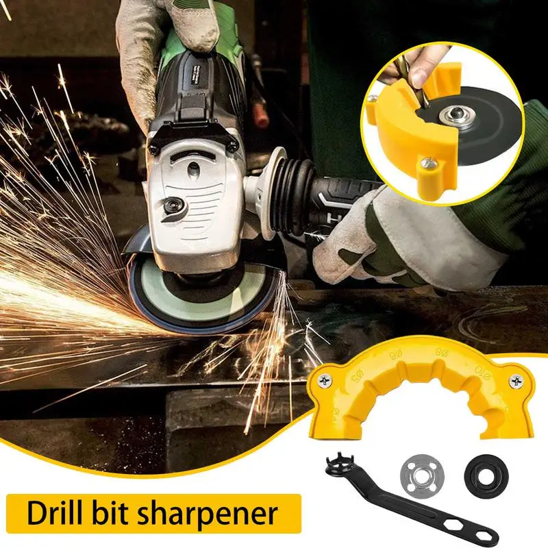 Drill Bit Sharpener Multi-Purpose Precision Drill Bit Sharpening Grinder Innovative Groove Portable Long-Lasting Use For